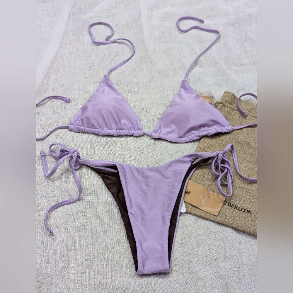 BNWT / Berlook / Large / Purple Reversible Tie Bikini Set